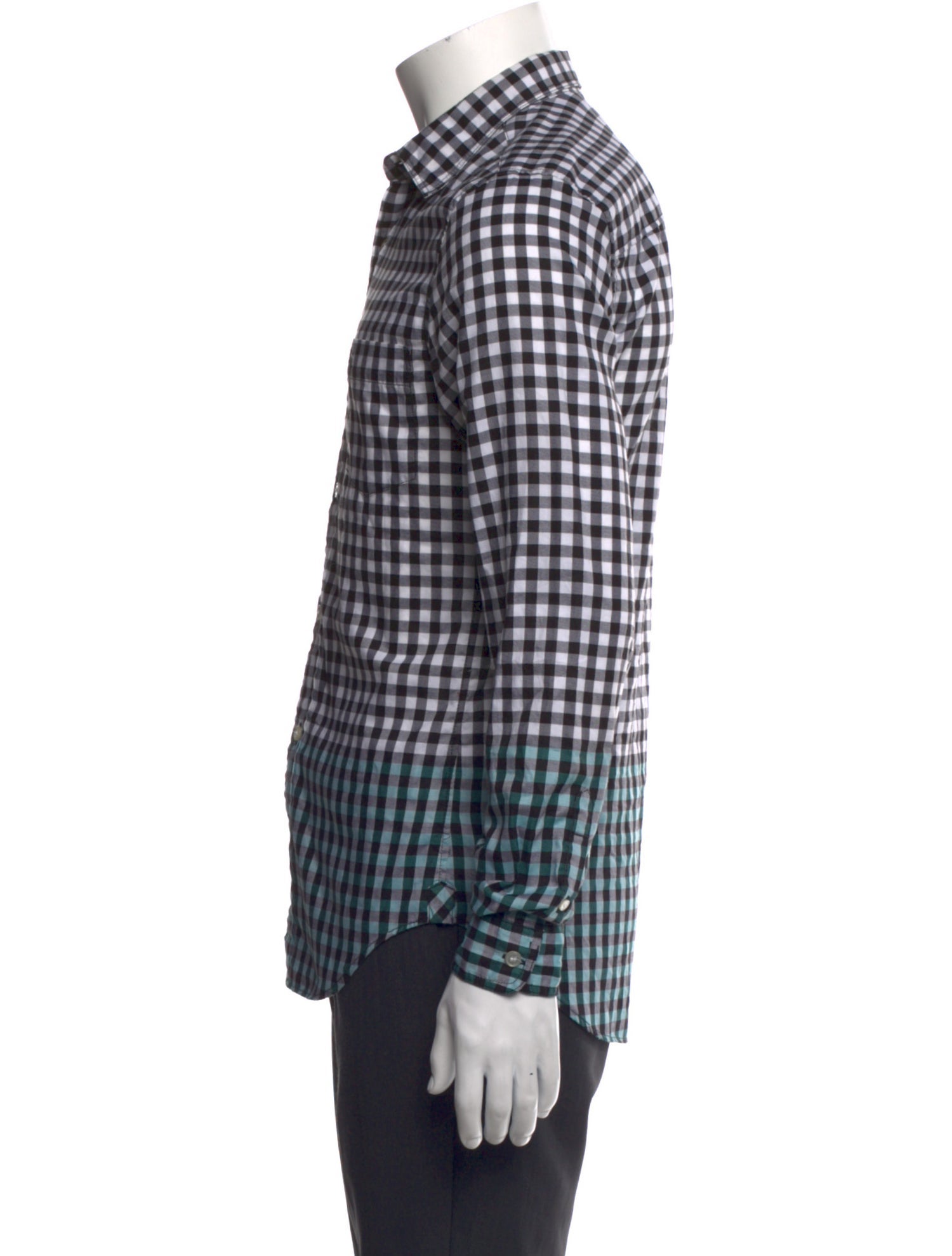 Burberry Brit Plaid Print Long Sleeve Shirt